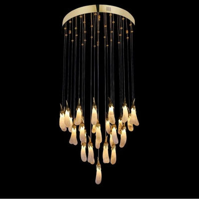 Savoy Contemporary Rock Crystal Eggplant Chandelier