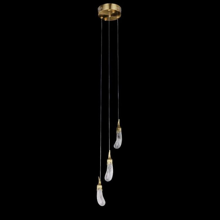 Savoy Contemporary Rock Crystal Eggplant Chandelier