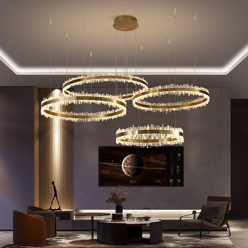 Savoy Crystal Rings Chandelier