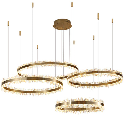 Savoy Crystal Rings Chandelier