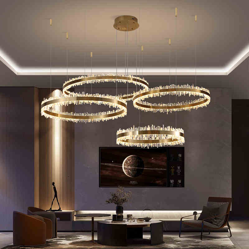 Savoy Crystal Rings Chandelier