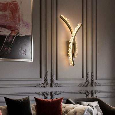 Savoy Modern Simple Rock Crystal Sconce
