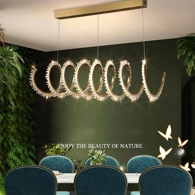 Savoy Modern Spiral Crystal Chandelier