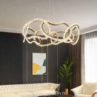 Savoy Multi Ring Rock Crystal Chandelier