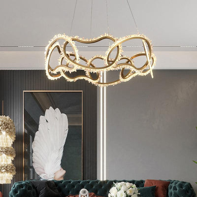Savoy Multi Ring Rock Crystal Chandelier