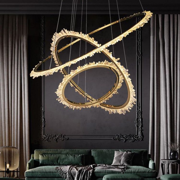 Savoy Rock Crystal Ring Chandelier