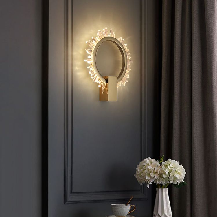 Savoy Rock Crystal Ring Sconce