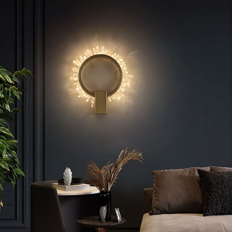 Savoy Rock Crystal Ring Sconce
