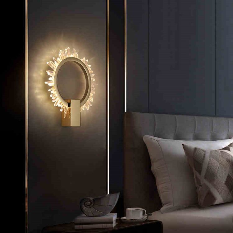 Savoy Rock Crystal Ring Sconce