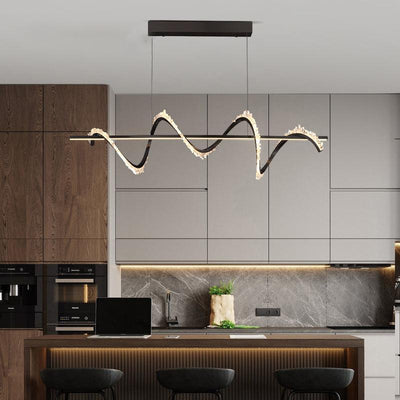 Savoy Spiral Linear Crystal Chandelier