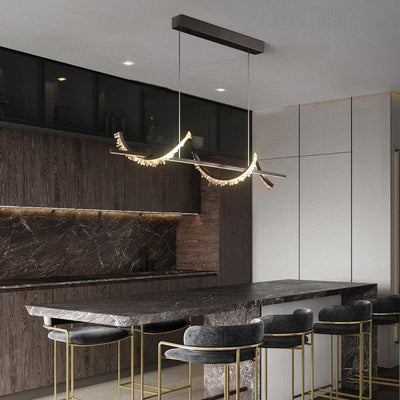 Savoy Spiral Linear Crystal Chandelier