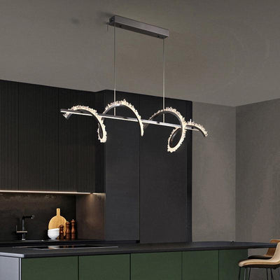 Savoy Spiral Linear Crystal Chandelier