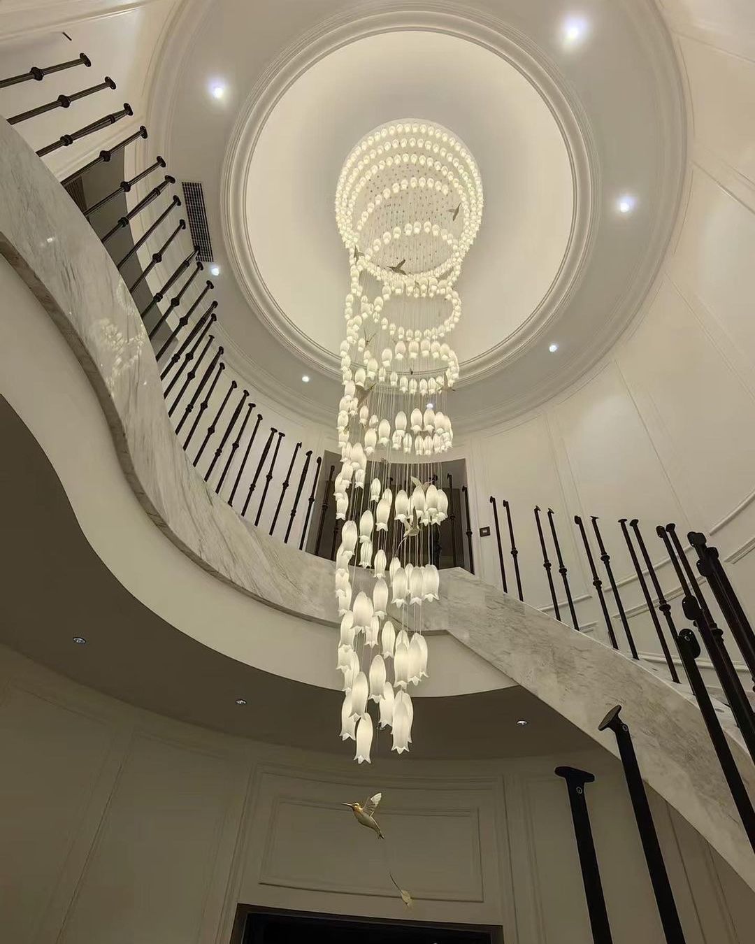 New Arrival Elegant Flower Chandelier For Foyer/ Staircase