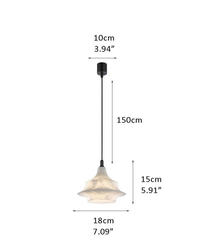Alabaster Ceiling Pendant Lamp in black metal plate for dining room, living room, bedroom