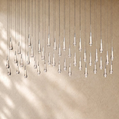Soltairan Linear Chandelier - Raindrop Pendant Lighting