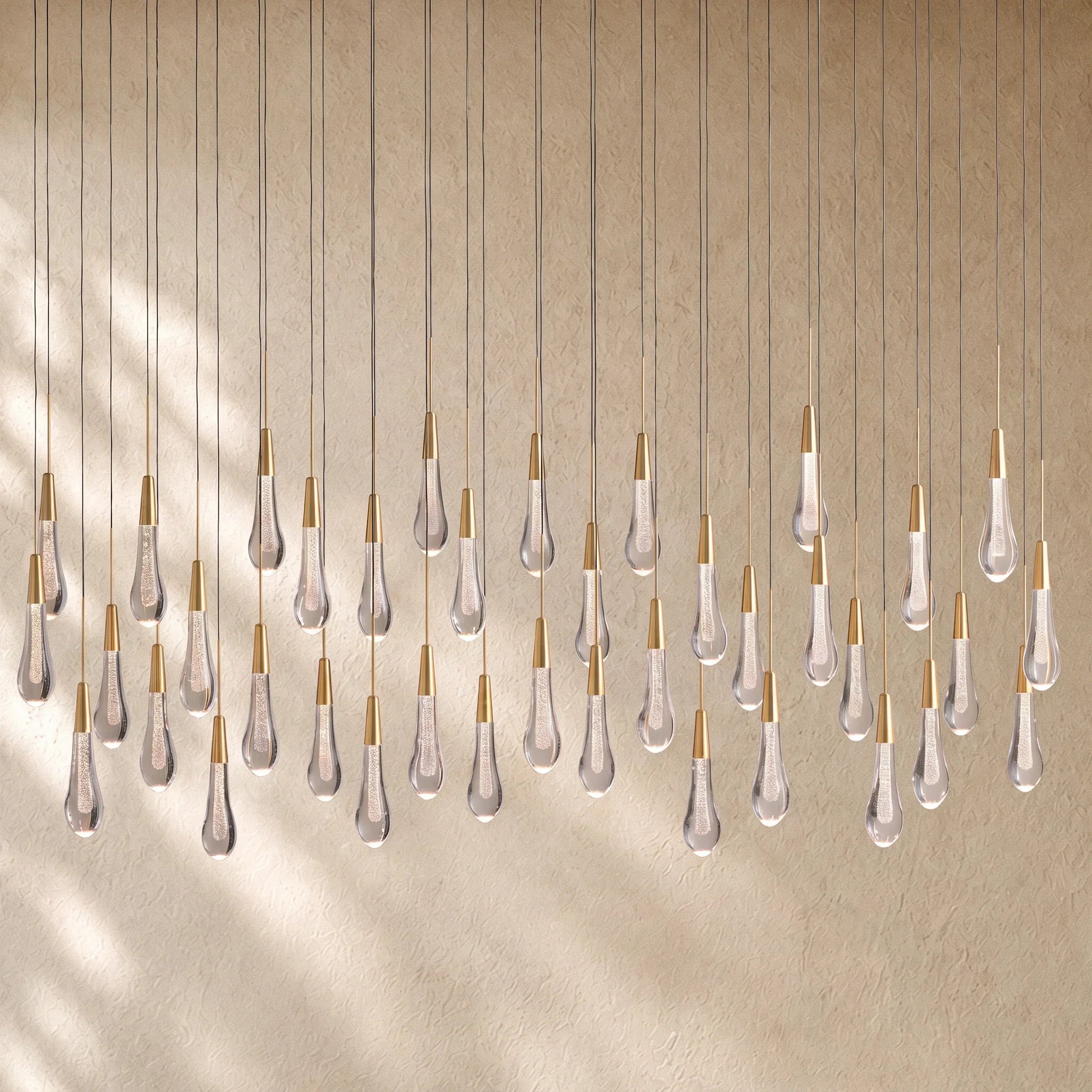 Soltairan Linear Chandelier - Raindrop Pendant Lighting