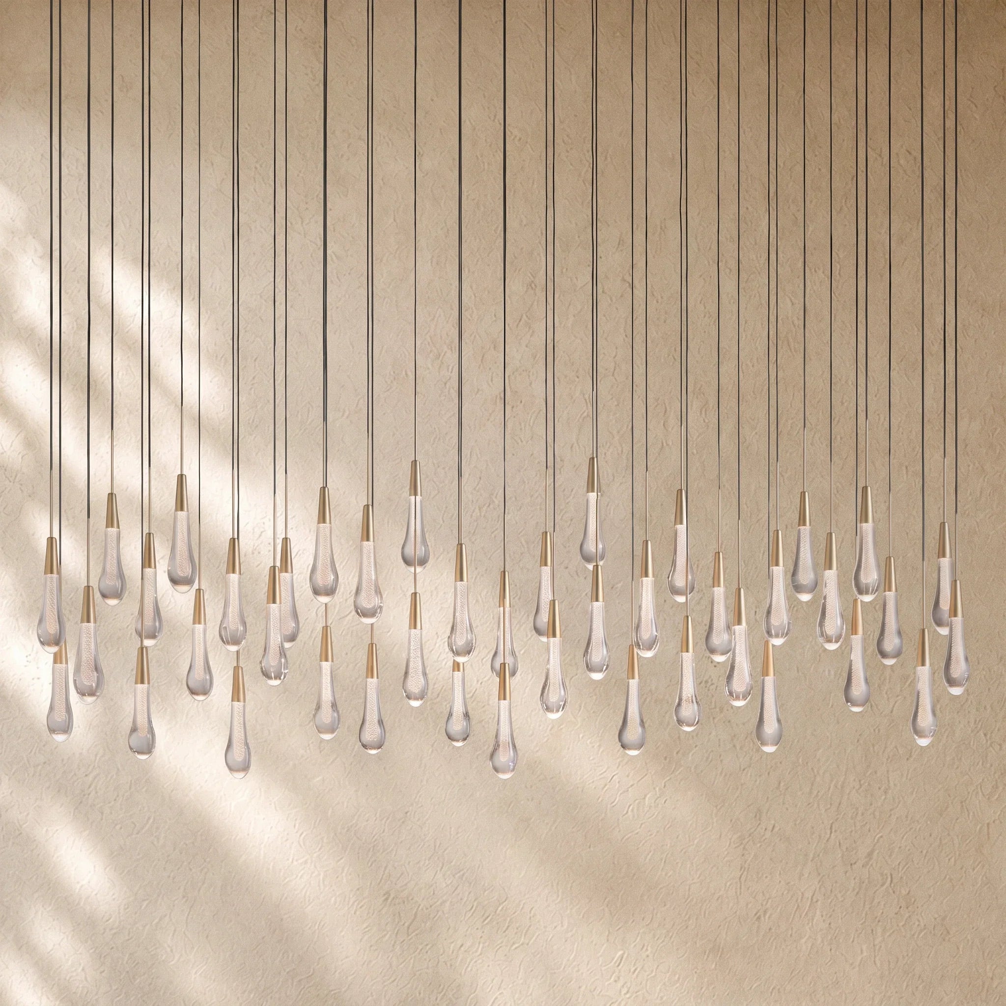 Soltairan Linear Chandelier - Raindrop Pendant Lighting