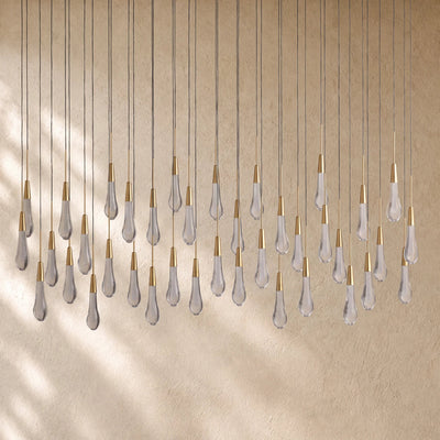 Soltairan Linear Chandelier - Raindrop Pendant Lighting