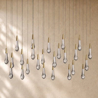 Soltairan Linear Chandelier - Raindrop Pendant Lighting