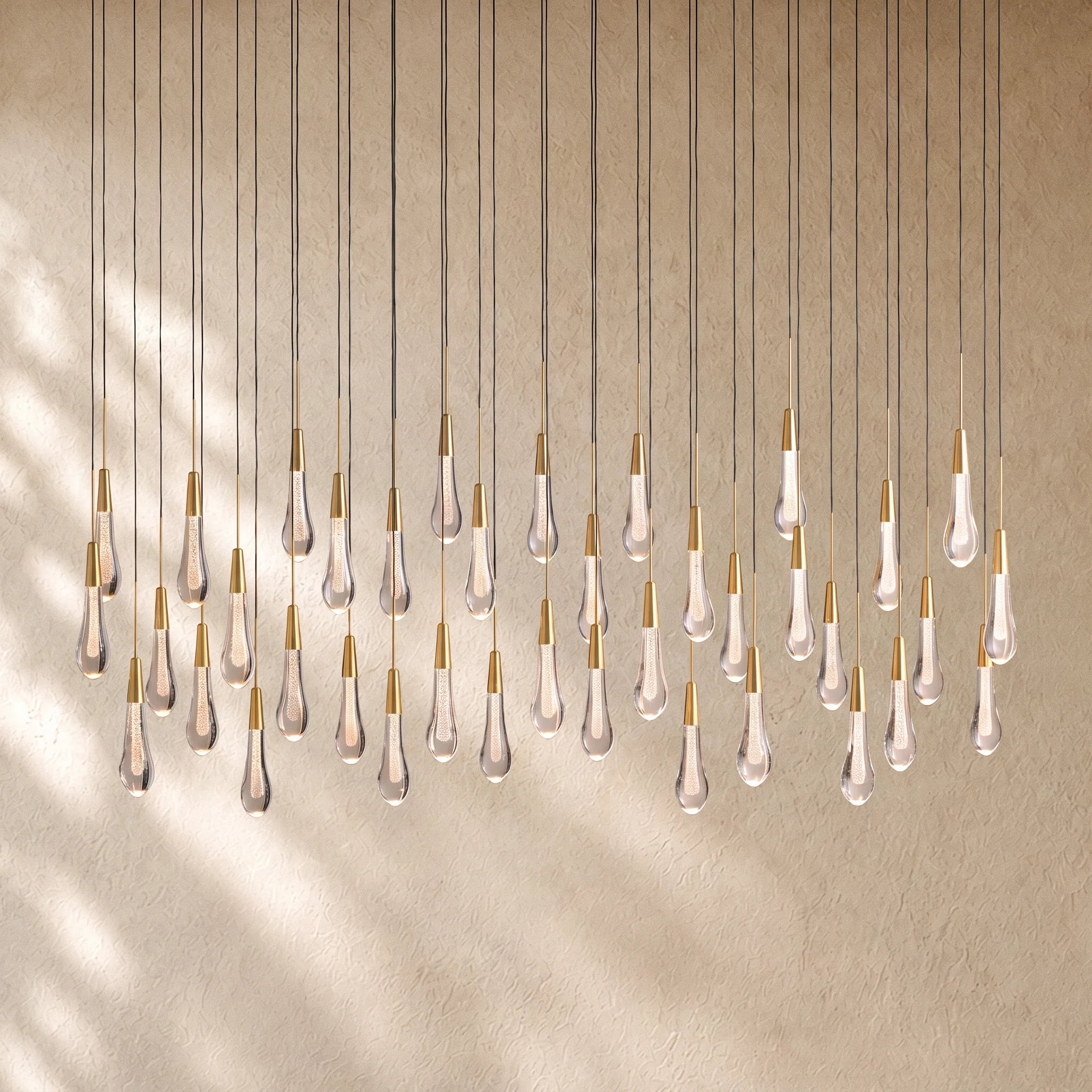 Soltairan Linear Chandelier - Raindrop Pendant Lighting