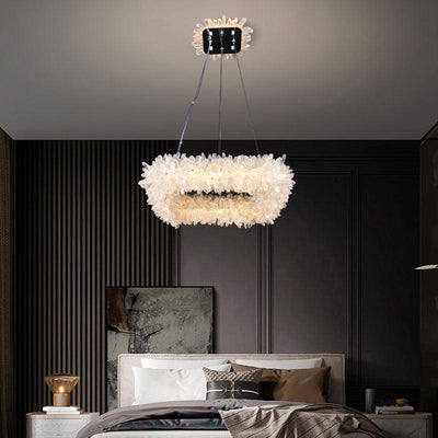 Savoy Crystal Cluster Square Modern Chandelier