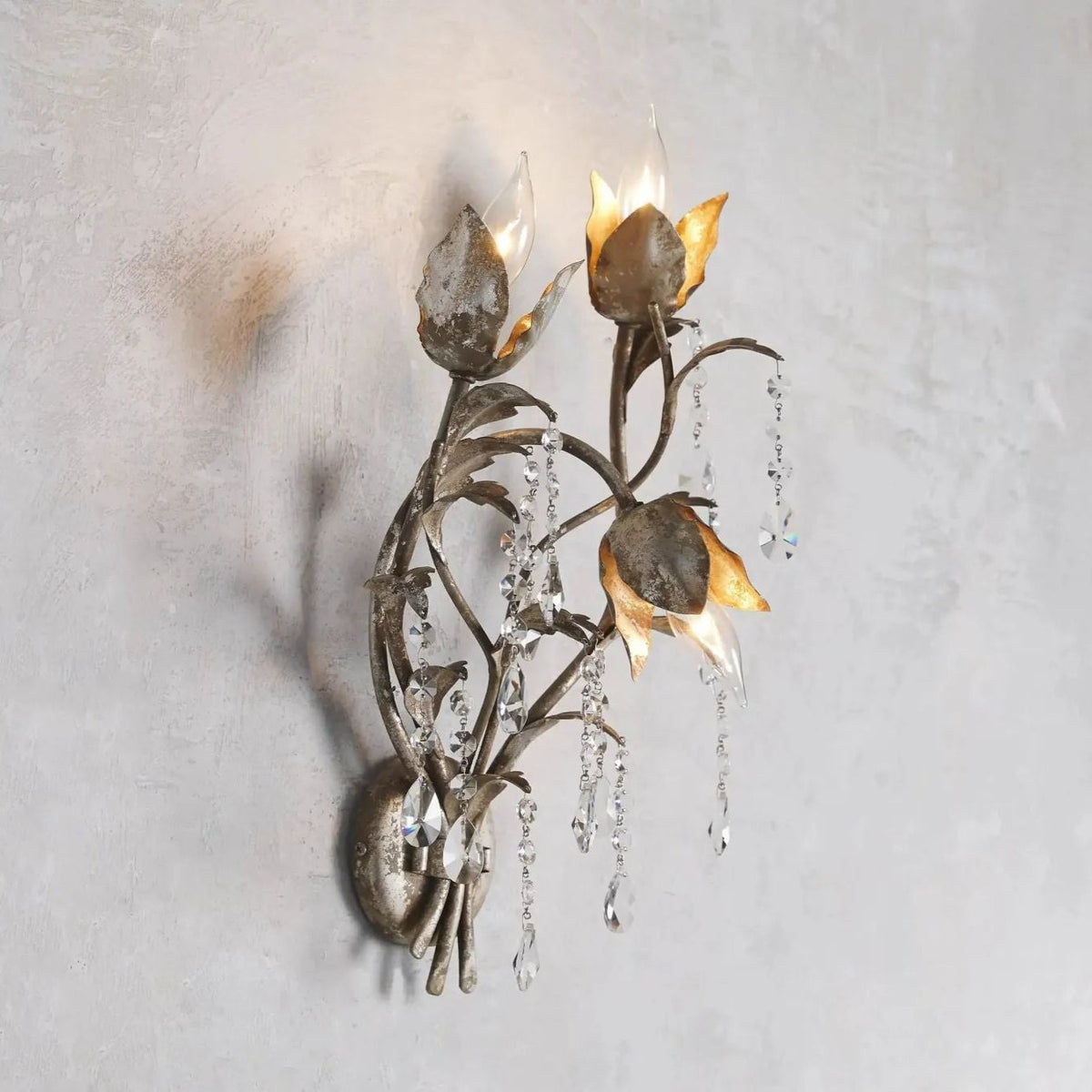 Equinox Crystal 3 Lights Wall Sconce