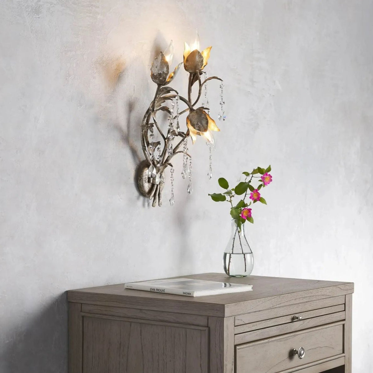 Equinox Crystal 3 Lights Wall Sconce