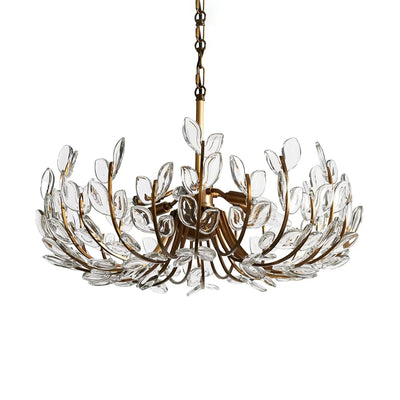 Adela Glass Petal 6 Light Chandelier - Cyran Lamps