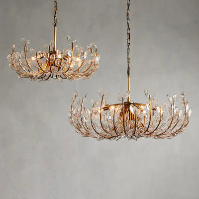 Adela Glass Petal 6 Light Chandelier - Cyran Lamps