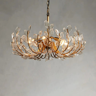 Adela Glass Petal 6 Light Chandelier - Cyran Lamps