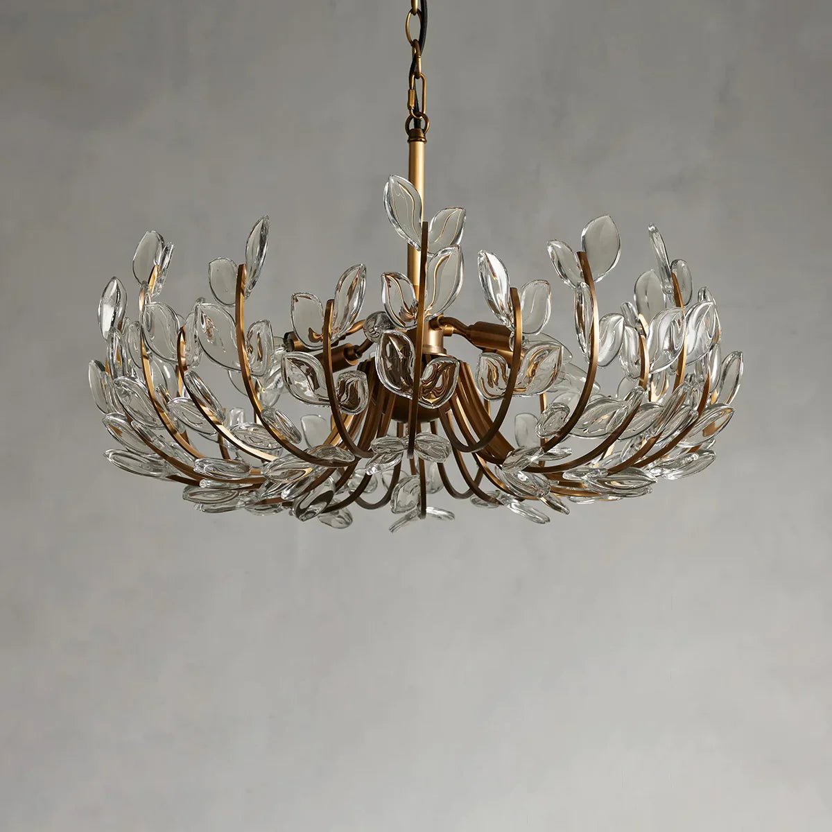 Adela Glass Petal 6 Light Chandelier - Cyran Lamps