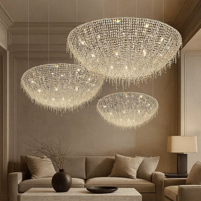 Adena Crystal Tassel Chandelier - cyranlighting