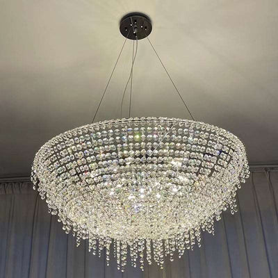 Adena Crystal Tassel Chandelier - cyranlamps