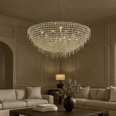 Adena Crystal Tassel Chandelier - cyranlamps