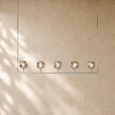 Boulee de Cristal Glass Linear Chandelier 48", 60"