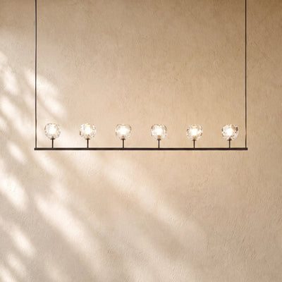 Boulee de Cristal Glass Linear Chandelier 48", 60"