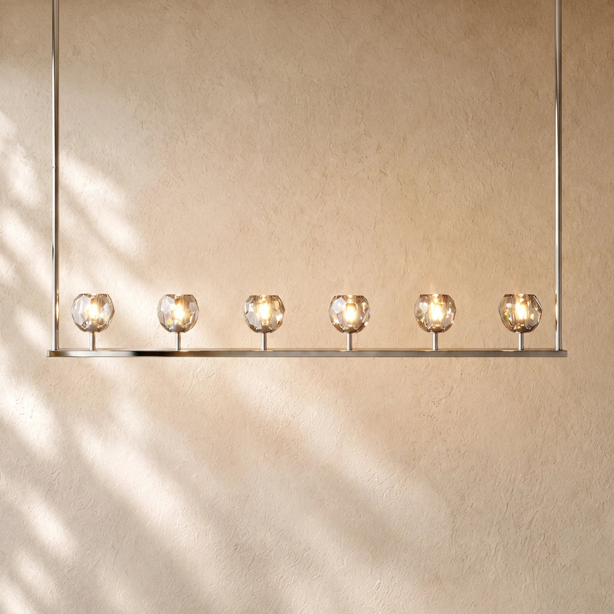 Boulee de Cristal Glass Linear Chandelier 48", 60"