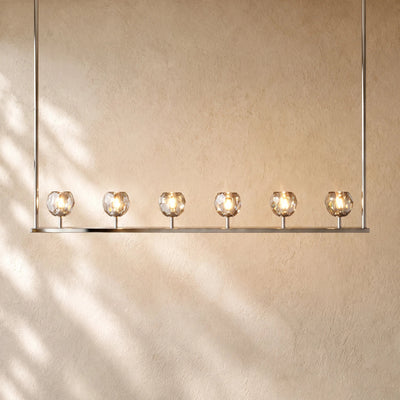 Boulee de Cristal Glass Linear Chandelier 48", 60"
