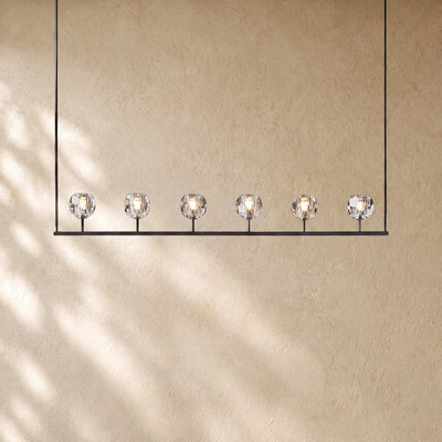Boulee de Cristal Glass Linear Chandelier 48", 60"