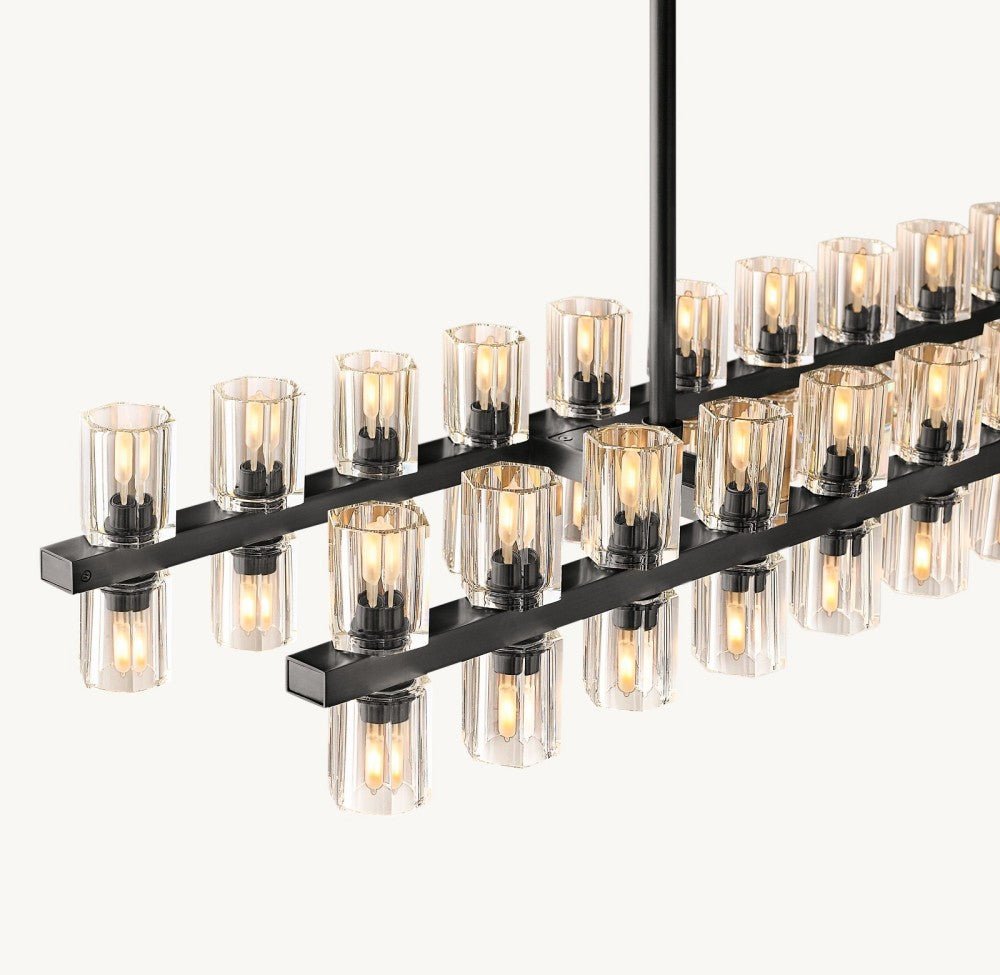 Akachon Rectangular Chandelier 54" - Cyran Lamps