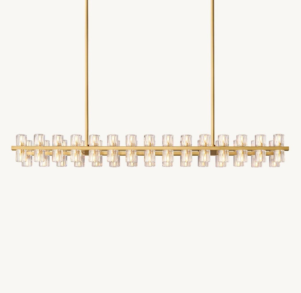 Akachon Rectangular Chandelier 54" - Cyran Lamps