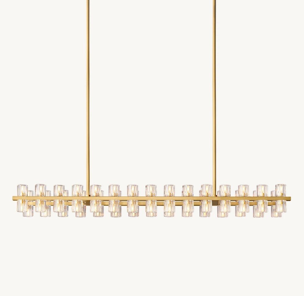 Akachon Rectangular Chandelier 54" - Cyran Lamps