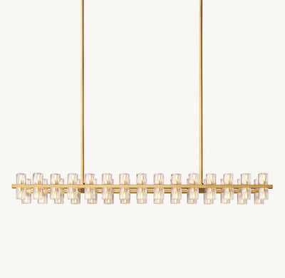 Akachon Rectangular Chandelier 54" - Cyran Lamps