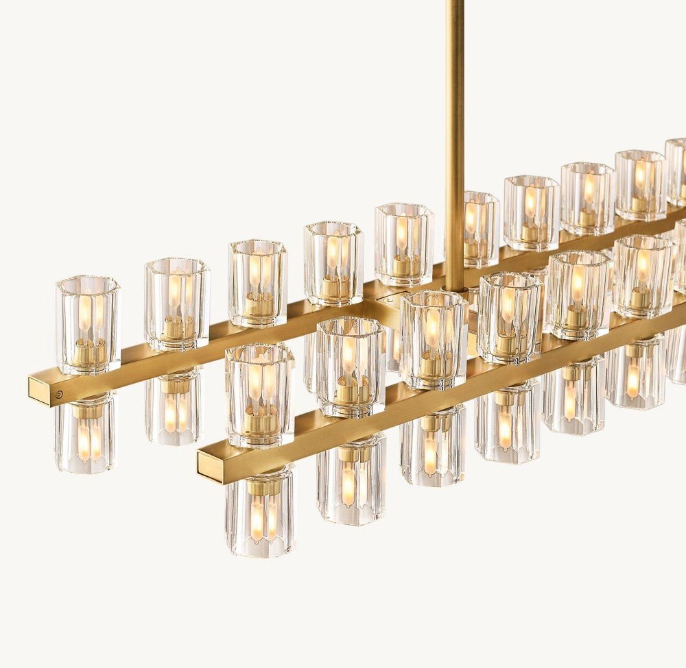 Akachon Rectangular Chandelier 54" - Cyran Lamps