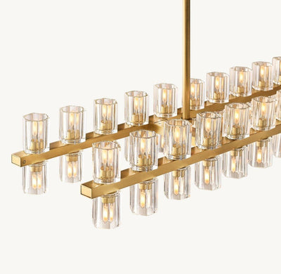 Akachon Rectangular Chandelier 54" - Cyran Lamps