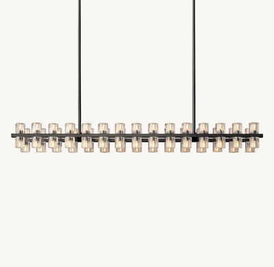 Akachon Rectangular Chandelier 54" - Cyran Lamps