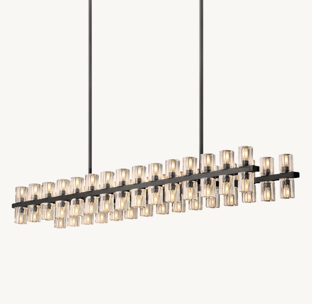 Akachon Rectangular Chandelier 54" - Cyran Lamps