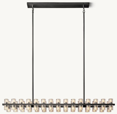 Akachon Rectangular Chandelier 54" - Cyran Lamps