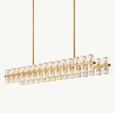 Akachon Rectangular Chandelier 54" - Cyran Lamps