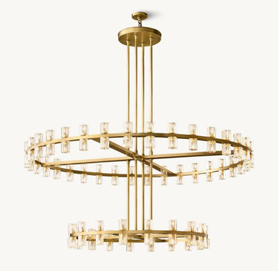 Akachon Round Two - Tier Chandelier 60" - Cyran Lamps